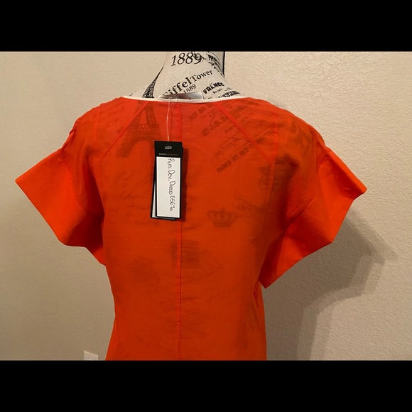 BCBG MAXAZRIA “Off The Runway” Tangerine Minidress - Size XS/S - Picture 6 of 10
